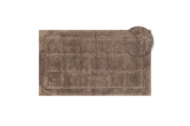 Baderomsmatte Kvadrat - 70x120 cm, Mørk Lin - Tekstiler & tepper - Teppe & matte - Baderomsmatte