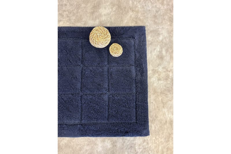 Baderomsmatte Kvadrat - 70x120 cm, Marineblå - Interiør - Baderomsinnredning - Baderomskrakker