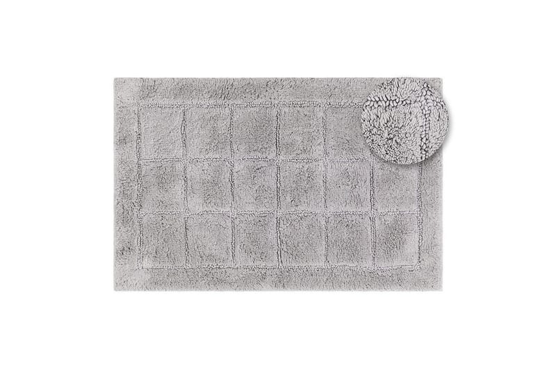 Baderomsmatte Kvadrat - 70x120 cm, Sølv - Interiør - Baderomsinnredning - Baderomskrakker