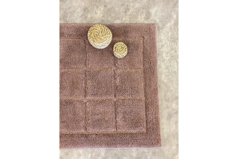 Baderomsmatte Kvadrat - 70x120 cm, Støvete Rosa - Tekstiler & tepper - Teppe & matte - Små tepper