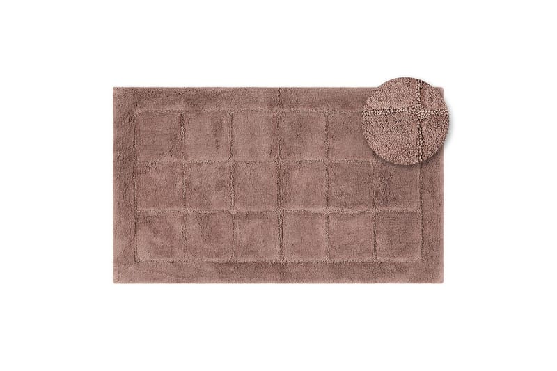 Baderomsmatte Kvadrat - 70x120 cm, Støvete Rosa - Interiør - Baderomsinnredning - Baderomskrakker