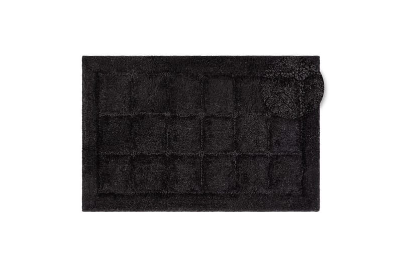 Baderomsmatte Kvadrat - 70x120 cm, Svart - Interiør - Baderomsinnredning - Baderomskrakker