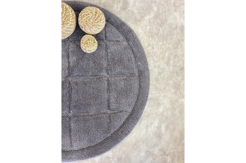 Baderomsmatte Kvadrat - 80x80 cm, Grå - Tekstiler & tepper - Teppe & matte - Baderomsmatte