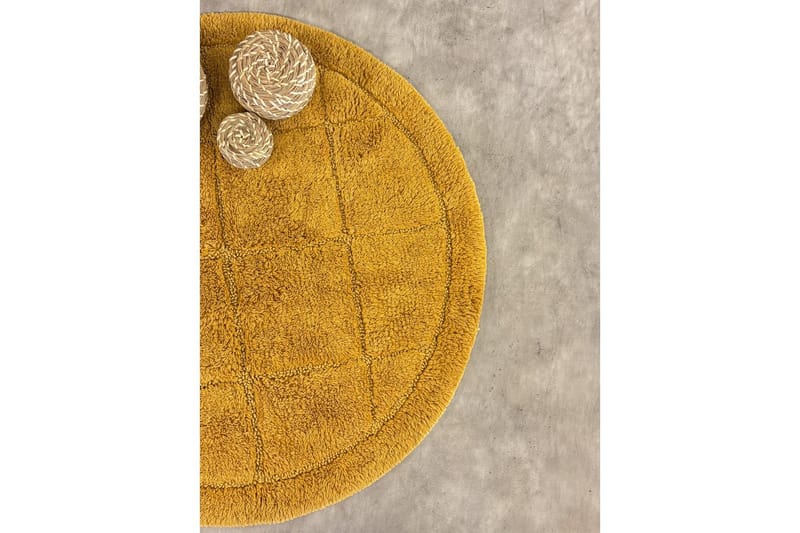 Baderomsmatte Kvadrat - 80x80 cm, Gul - Interiør - Baderomsinnredning - Baderomskrakker