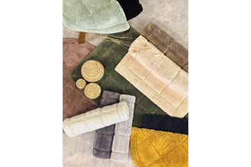 Baderomsmatte Kvadrat - 80x80 cm, Mørk Lin - Interiør - Baderomsinnredning - Baderomskrakker
