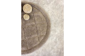 Baderomsmatte Kvadrat - 80x80 cm, Mørk Lin - Interiør - Baderomsinnredning - Baderomskrakker