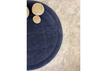 Baderomsmatte Kvadrat - 80x80 cm, Marineblå - Tekstiler & tepper - Teppe & matte - Baderomsmatte