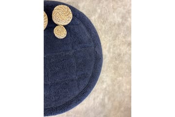 Baderomsmatte Kvadrat - 80x80 cm, Marineblå - Interiør - Baderomsinnredning - Baderomskrakker