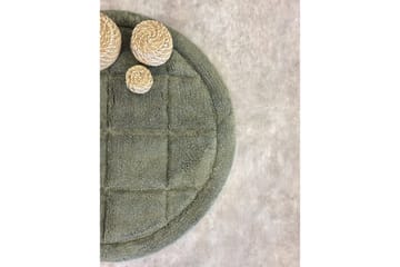 Baderomsmatte Kvadrat - 80x80 cm, Smaragdgrønn - Interiør - Baderomsinnredning - Baderomskrakker