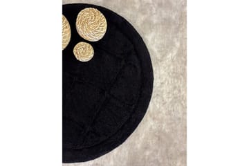 Baderomsmatte Kvadrat - 80x80 cm, Svart - Interiør - Baderomsinnredning - Baderomskrakker