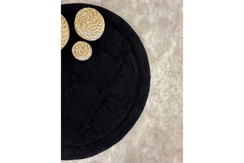 Baderomsmatte Kvadrat - 80x80 cm, Svart - Interiør - Baderomsinnredning - Baderomskrakker