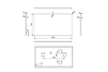 Älvhyttan Speil 120x70 cm - Sølv - Interiør - Baderomsinnredning - Baderomsspeil