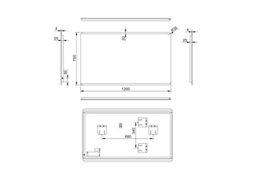 Älvhyttan Speil 120x70 cm - Sølv - Interiør - Baderomsinnredning - Baderomsspeil