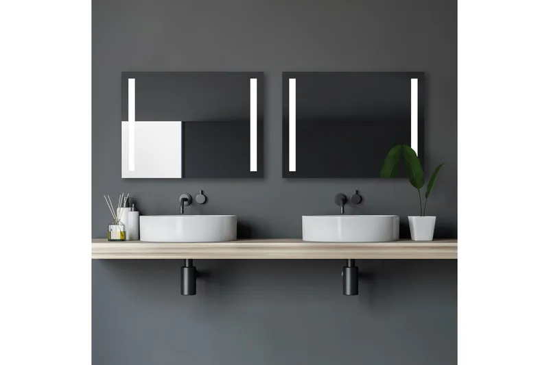 Allejaure Baderomsspeil 60 cm LED-Lys - Interiør - Baderomsinnredning - Baderomsspeil