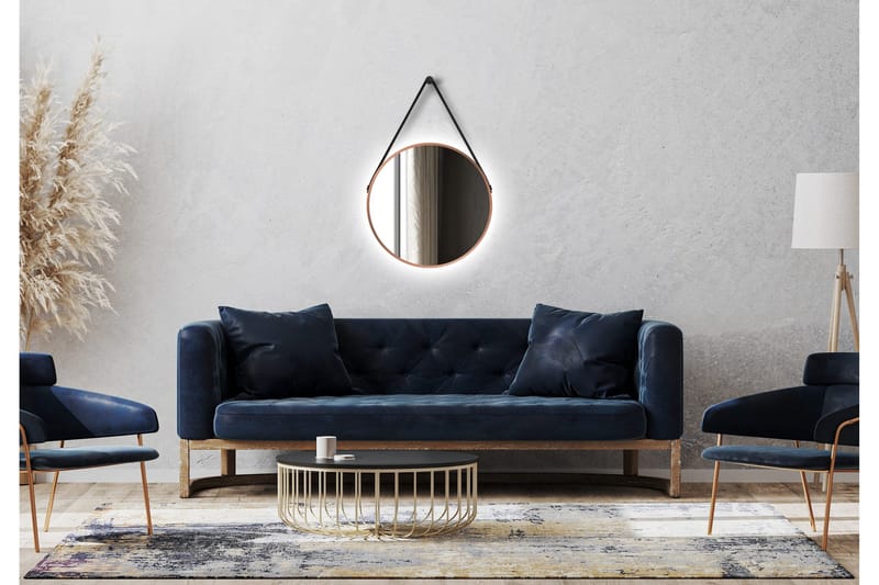 Allejaure Speil 50 cm Rundt - Kobber - Interiør - Baderomsinnredning - Baderomsspeil