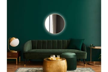 Allejaure Speil 80 cm Rundt - Gull - Interiør - Baderomsinnredning - Baderomsspeil