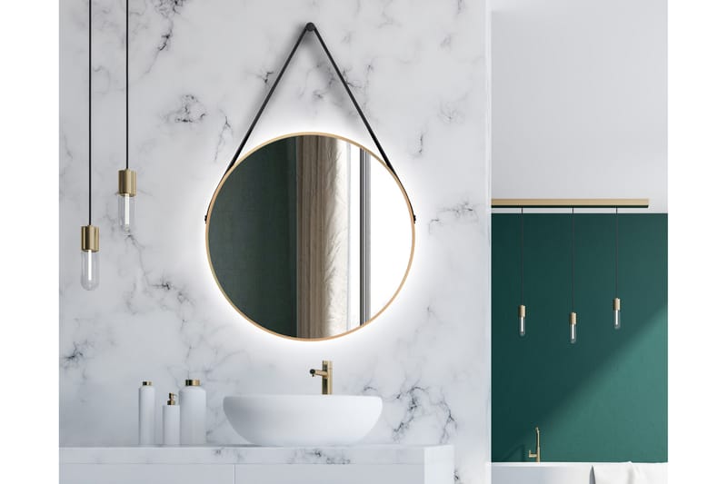 Allejaure Speil 80 cm Rundt, Gull