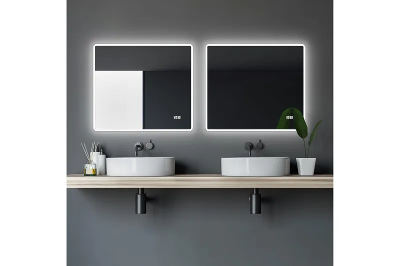 Aspsele Baderomsspeil 70 cm LED-Lys - Interiør - Baderomsinnredning - Baderomsspeil