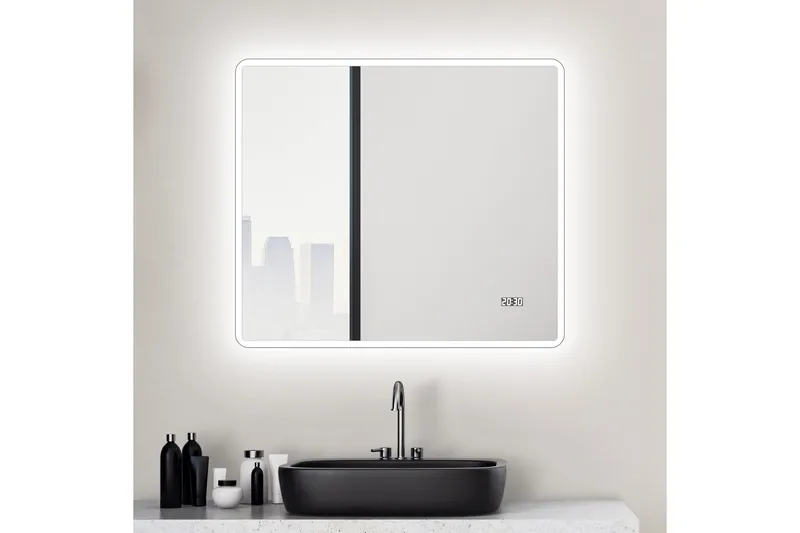 Aspsele Baderomsspeil 70 cm LED-Lys