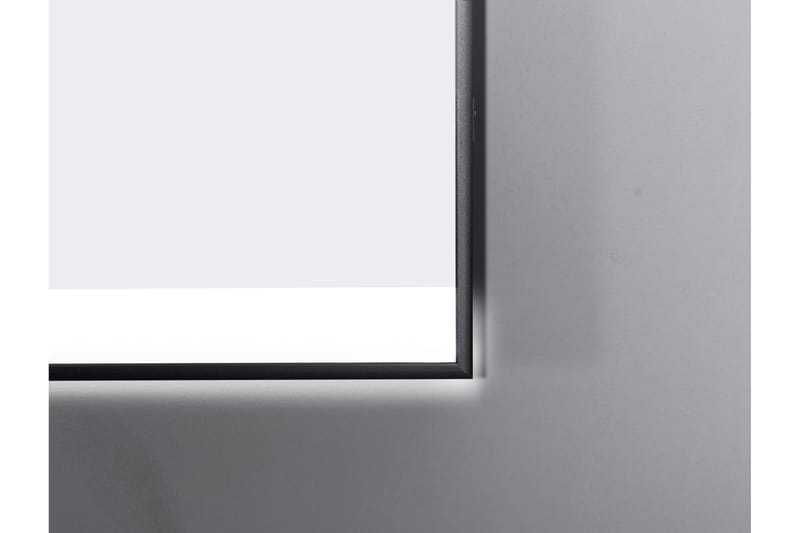 Baderomsspeil Almunge 70 cm LED-Lys - Svart - Baderomsspeil med belysning - Speil - Baderomsspeil