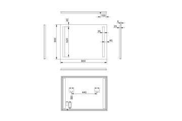 Baderomsspeil Delaryd 60 cm LED-Lys - Interiør - Baderomsinnredning - Baderomsspeil