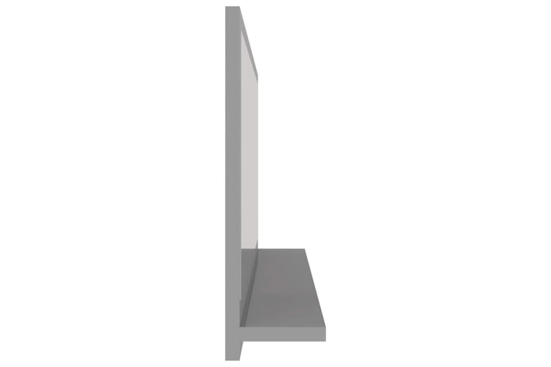 Baderomsspeil høyglans grå 80x10,5x37 cm sponplate - Grå - Speil - Baderomsspeil