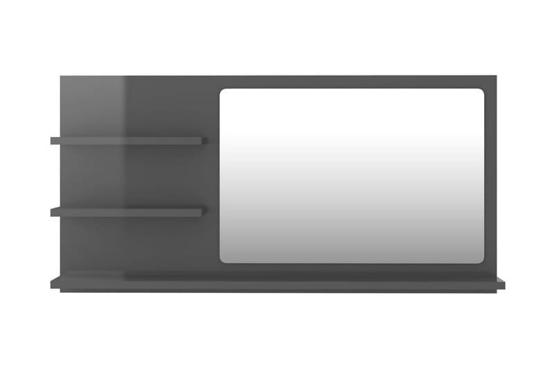 Baderomsspeil høyglans grå 90x10,5x45 cm sponplate - Grå - Speil - Baderomsspeil