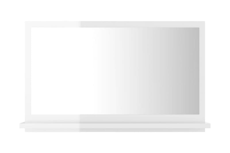 Baderomsspeil høyglans hvit 60x10,5x37 cm sponplate - Hvit - Baderomsspeil