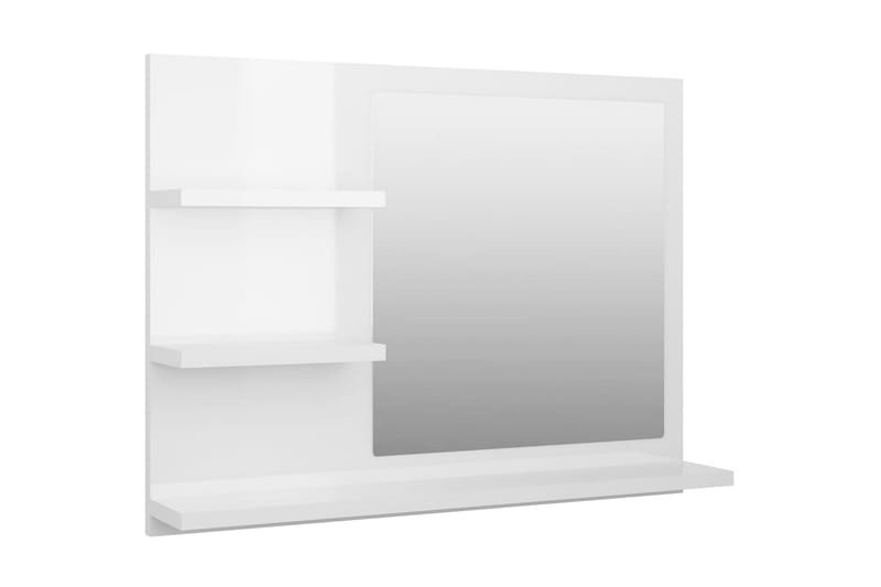 Baderomsspeil høyglans hvit 60x10,5x45 cm sponplate - Hvit - Baderomsspeil - Speil