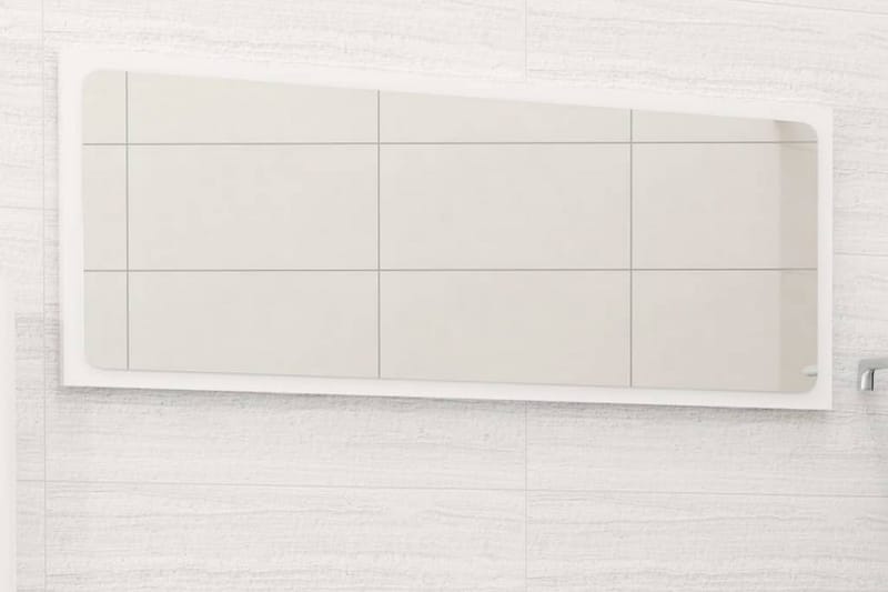 Baderomsspeil høyglans hvit 90x1,5x37 cm sponplate - Hvit - Speil - Baderomsspeil