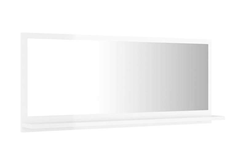 Baderomsspeil høyglans hvit 90x10,5x37 cm sponplate - Hvit - Speil - Baderomsspeil