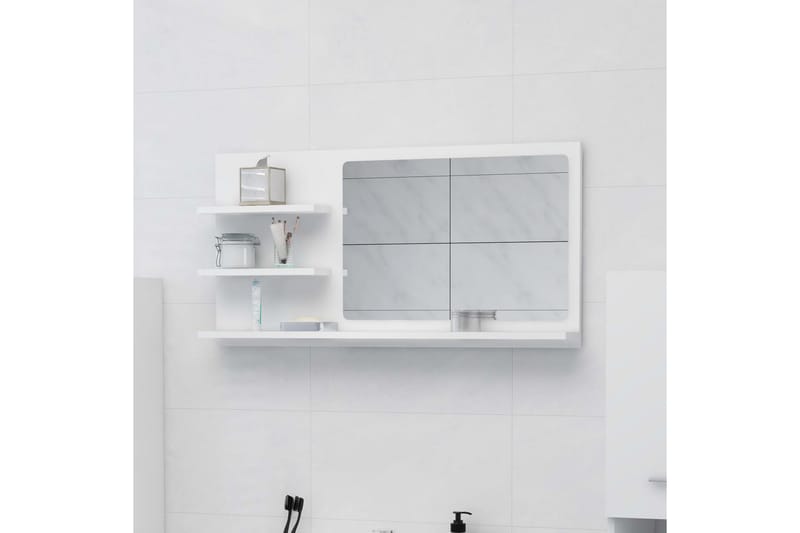 Baderomsspeil hvit 90x10,5x45 cm sponplate - Hvit - Speil - Baderomsspeil