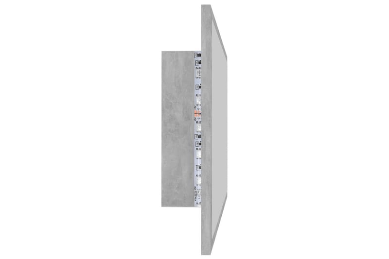 Baderomsspeil LED 80x8,5x37 cm sponplate betonggrå - Grå - Speil - Baderomsspeil
