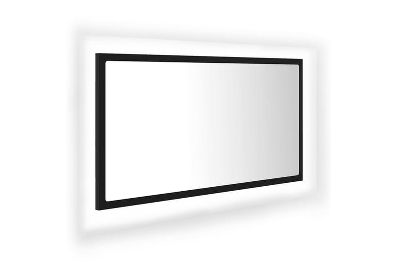 Baderomsspeil LED 80x8,5x37 cm sponplate svart - Svart - Speil - Baderomsspeil
