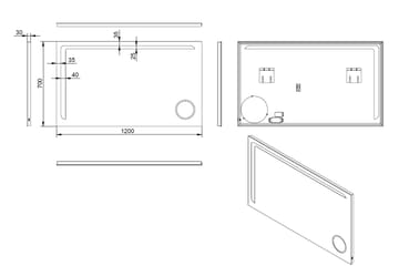 Basketorp Speil 120x70 cm - Sølv - Interiør - Baderomsinnredning - Baderomsspeil