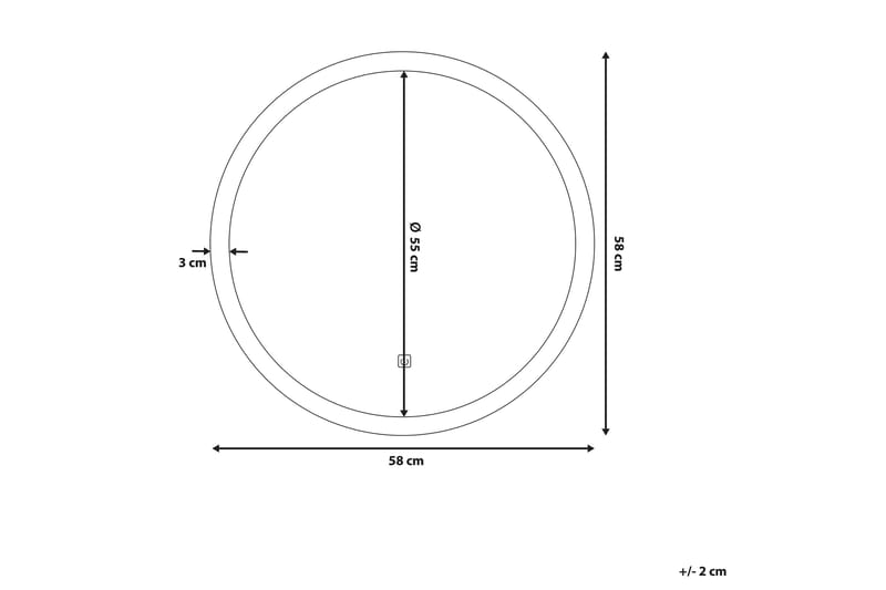 Cutberto Speil LED-belysning - Sølv - Interiør - Baderomsinnredning - Baderomsspeil