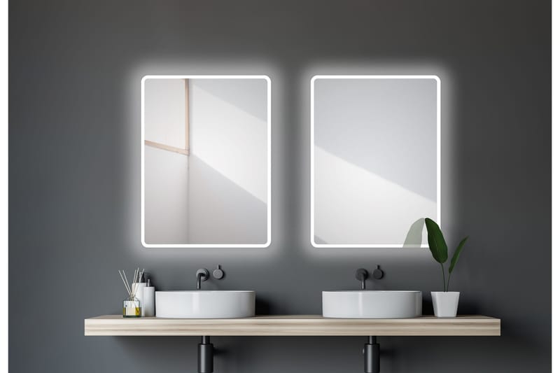 Dalkarl Speil 80x60 cm - Sølv - Interiør - Baderomsinnredning - Baderomsspeil