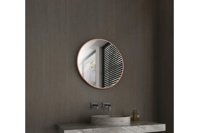 Digerberget Speil 60 cm Rund - Kobber - Interiør - Baderomsinnredning - Baderomsspeil