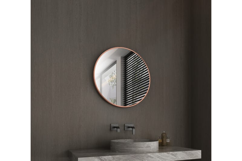 Digerberget Speil 60 cm Rund - Kobber - Interiør - Baderomsinnredning - Baderomsspeil