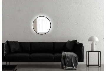 Gottsätter Speil 60 cm Rundt - Svart - Interiør - Baderomsinnredning - Baderomsspeil