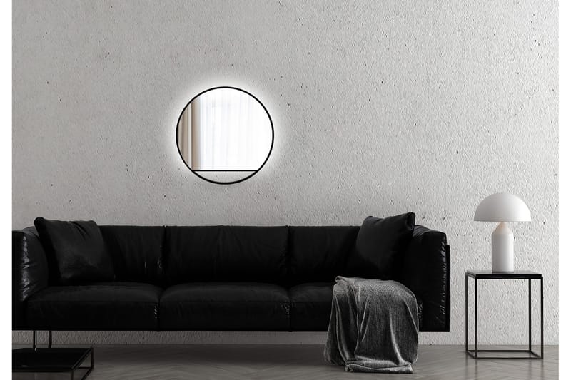 Gottsätter Speil 60 cm Rundt - Svart - Interiør - Baderomsinnredning - Baderomsspeil