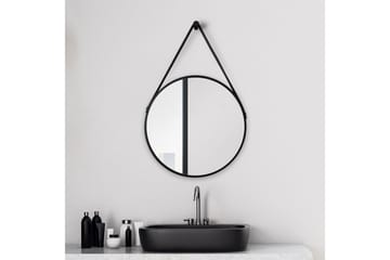 Knutby Speil 50 cm Rund - Svart - Interiør - Baderomsinnredning - Baderomsspeil