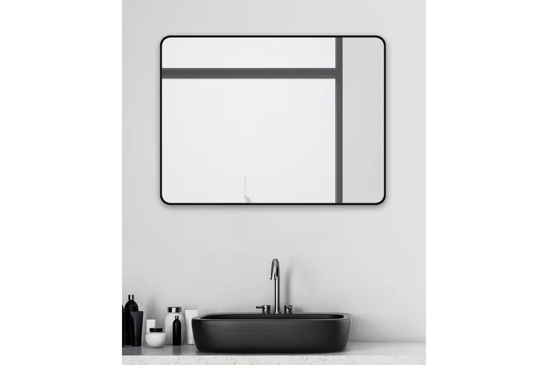 Knutby Veggspeil 60 cm - Svart - Interiør - Baderomsinnredning - Baderomsspeil