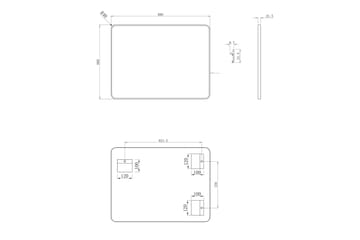 Knutby Veggspeil 60 cm - Svart - Interiør - Baderomsinnredning - Baderomsspeil