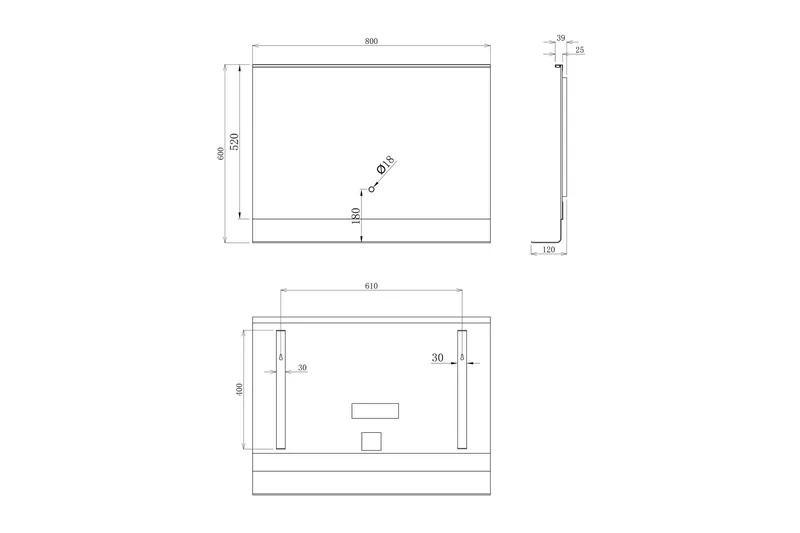 Knutby Veggspeil 60 cm - Interiør - Baderomsinnredning - Baderomsspeil