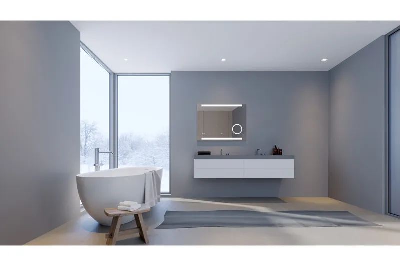 Kolerud Speil 80x60 cm - Sølv - Interiør - Baderomsinnredning - Baderomsspeil