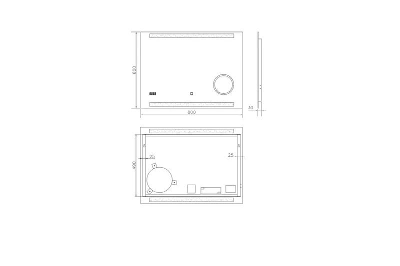 Kolerud Speil 80x60 cm - Sølv - Interiør - Baderomsinnredning - Baderomsspeil
