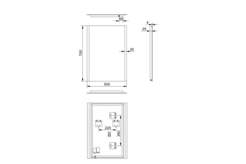 Lannabruk Baderomsspeil 70 cm LED-Lys - Interiør - Baderomsinnredning - Baderomsspeil