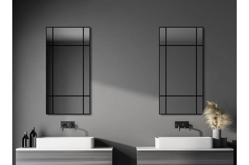 Lannabruk Speil 60x120 cm, Svart