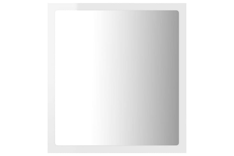 LED Baderomsspeil høyglans hvit 40x8,5x37 cm sponplate - Hvit - Baderomsspeil - Speil